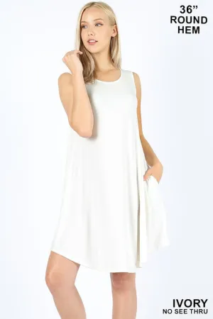 ZE16 - SLEEVELESS ROUND HEM DRESS